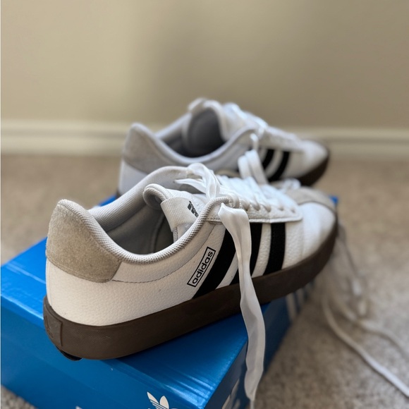 Adidas Court Samba White Gum Sole Sneakers - Picture 5 of 7